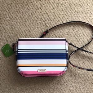 Kate Spade stripe crossbody purse